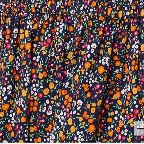 Navy with flower print midi dress - Picture 2 of 5